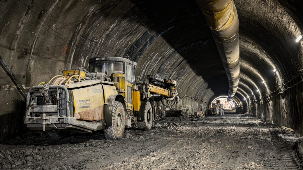 Prägung des slowakischen Tunnels Milochov