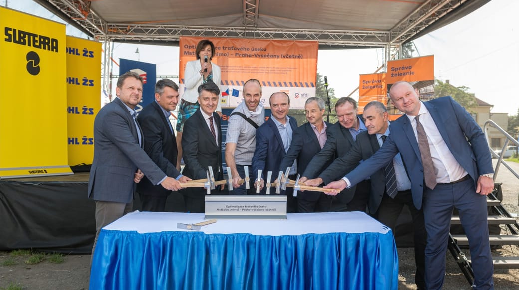 Optimierung der Strecke Mstětice – Praha-Vysočany