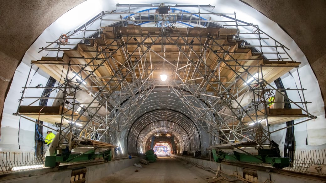 Betonáž tunelu Spitzenberg
