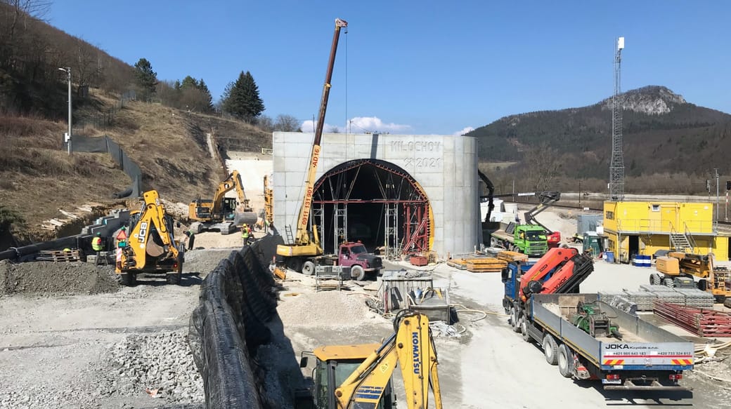 Portals of the Milochov Tunnel in Slovakia