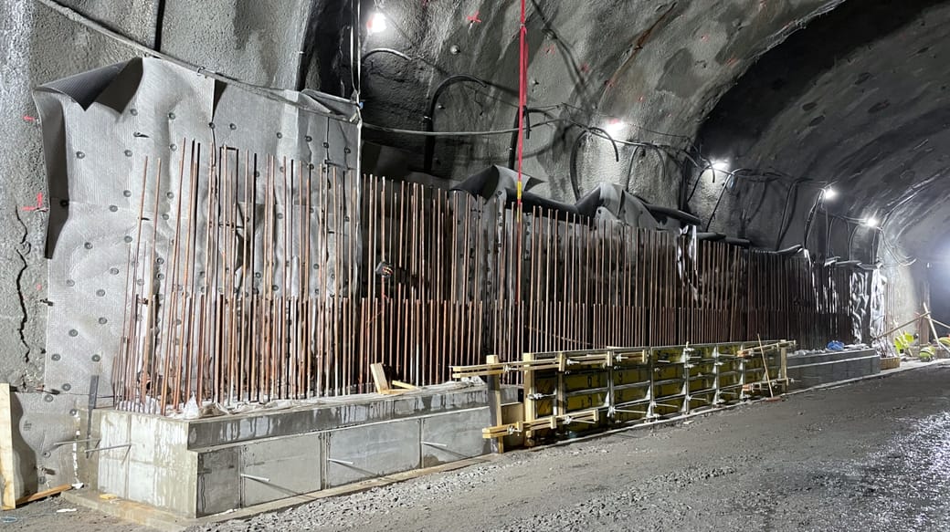 Concreting of the Skärholmen Tunnel in Stockholm
