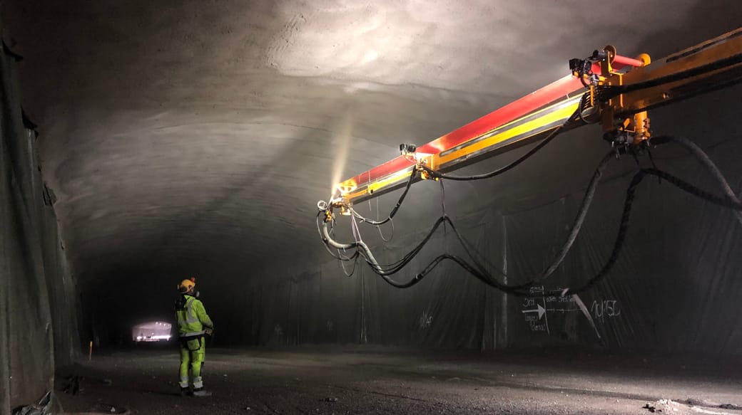 Innenschale des Skärholmen-Tunnels in Stockholm