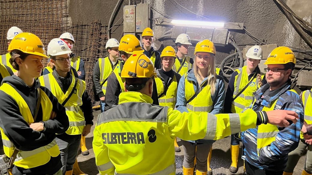 Excursion of CTU Students at Metro D Construction Site