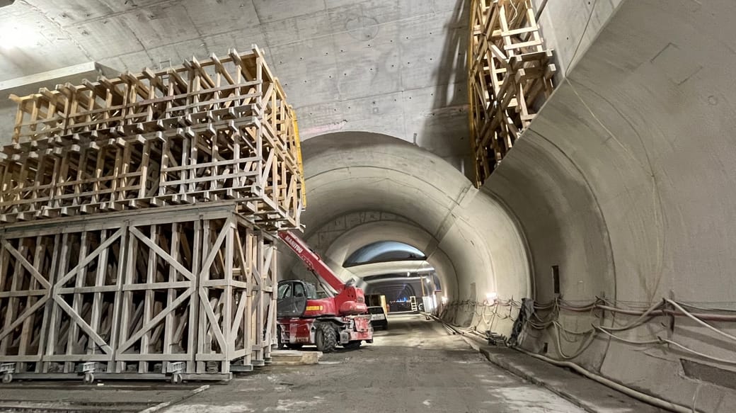 Betonierung des deutschen Kramertunnels