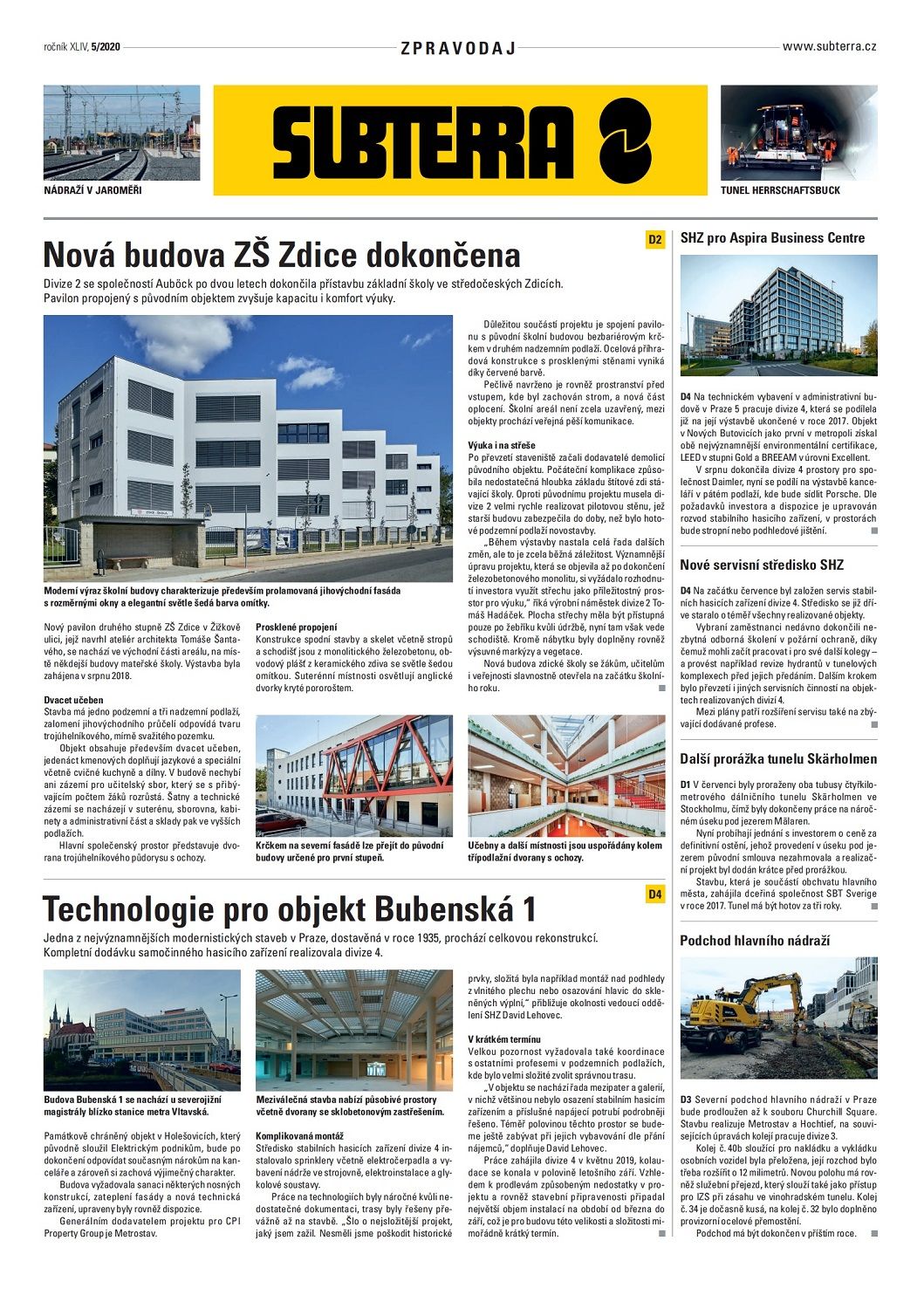 Zpravodaj Subterra 5/2020