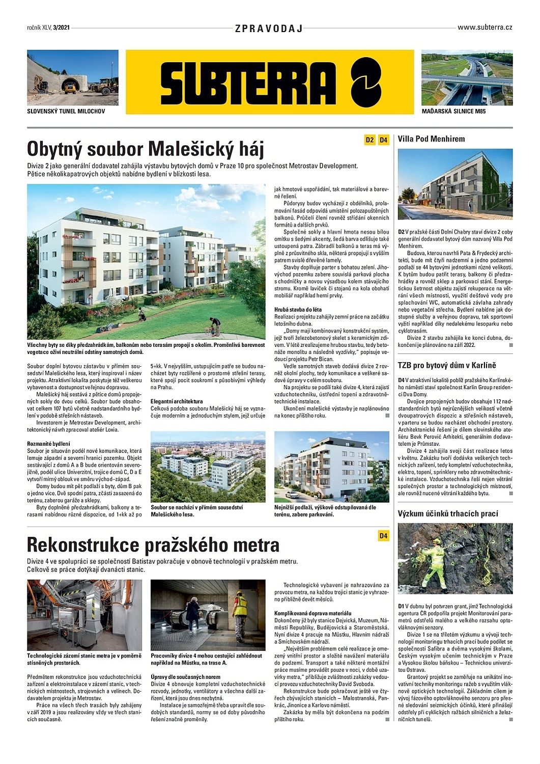 Merkblatt Subterra 3/2021 (nur tschechisch)