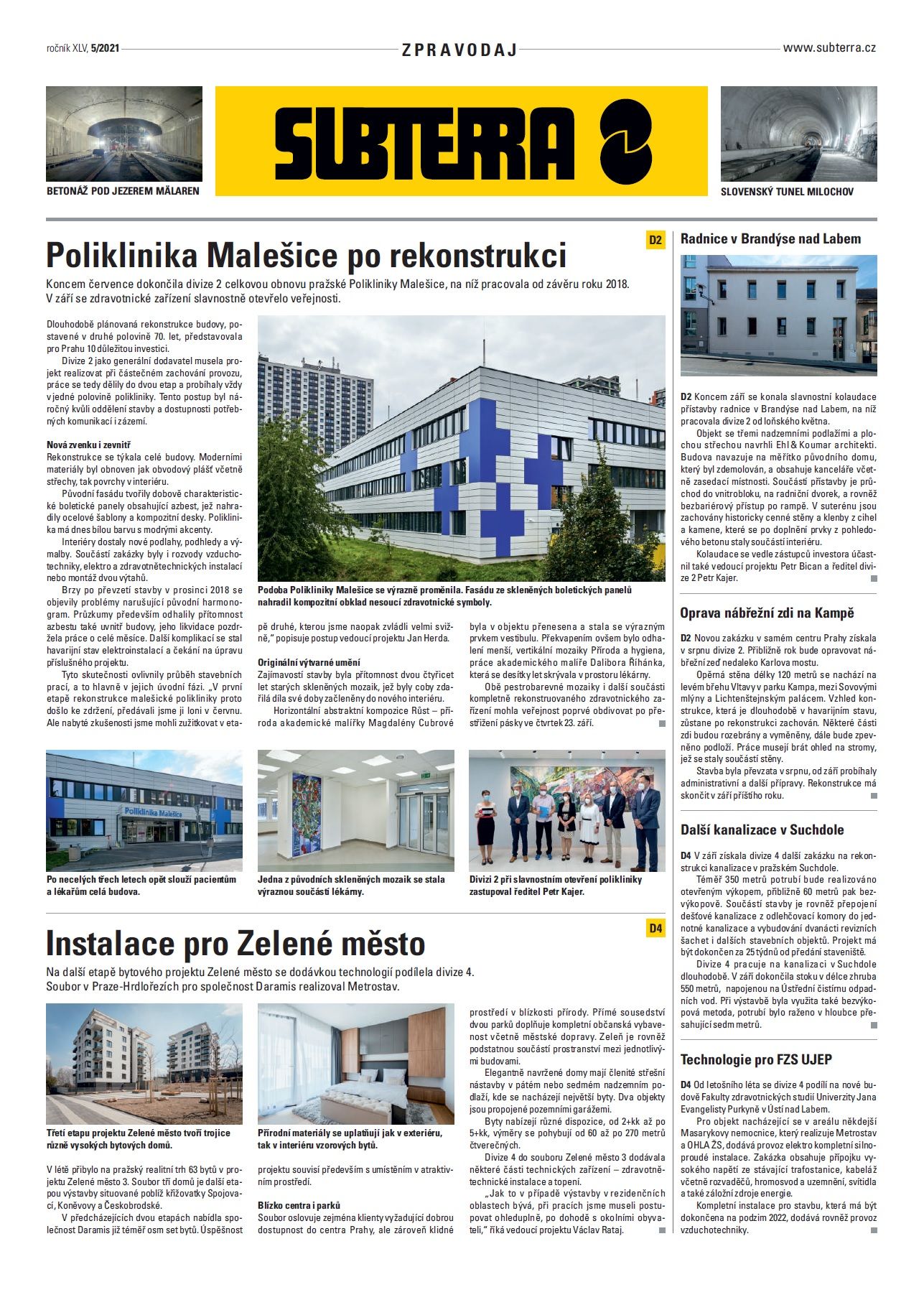 Merkblatt Subterra 5/2021 (nur tschechisch)