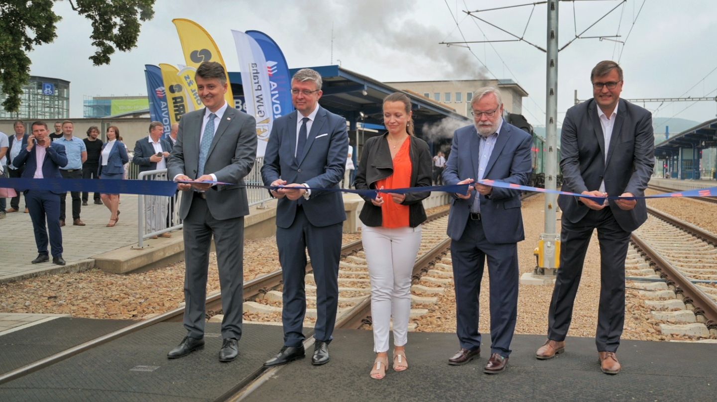 Feierlicher Abschluss der Optimierung der Eisenbahnstrecke Beroun – Králův Dvůr