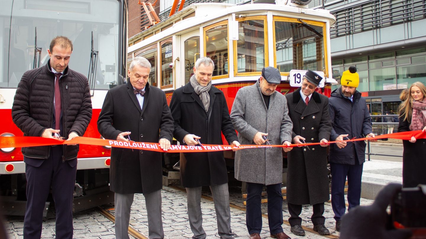 Ceremonial Opening of the Tramline at Pankrác