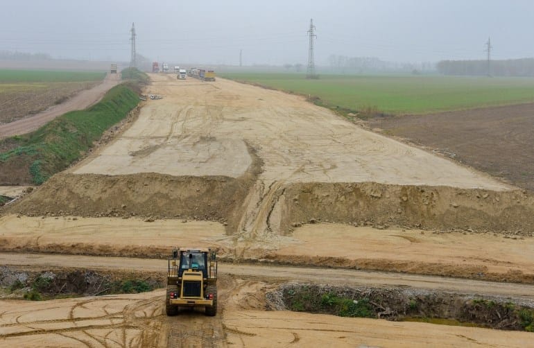 Stavba maďarské silnice M85