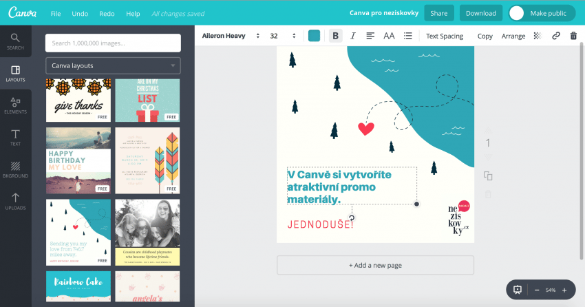 Usnadněte si práci online aplikacemi: Canva