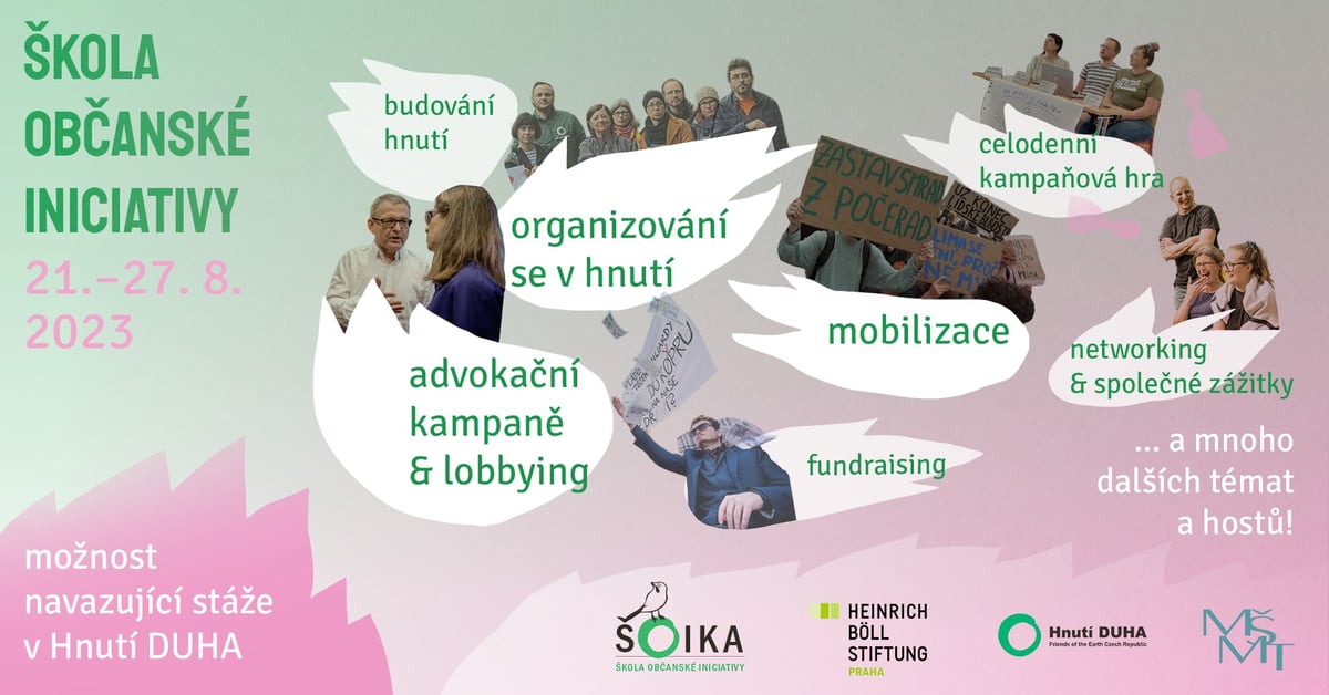 Zažijte týden plný vzdělávání a inspirace na Škole občanské iniciativy. Uzávěrka přihlášek je už 20. června