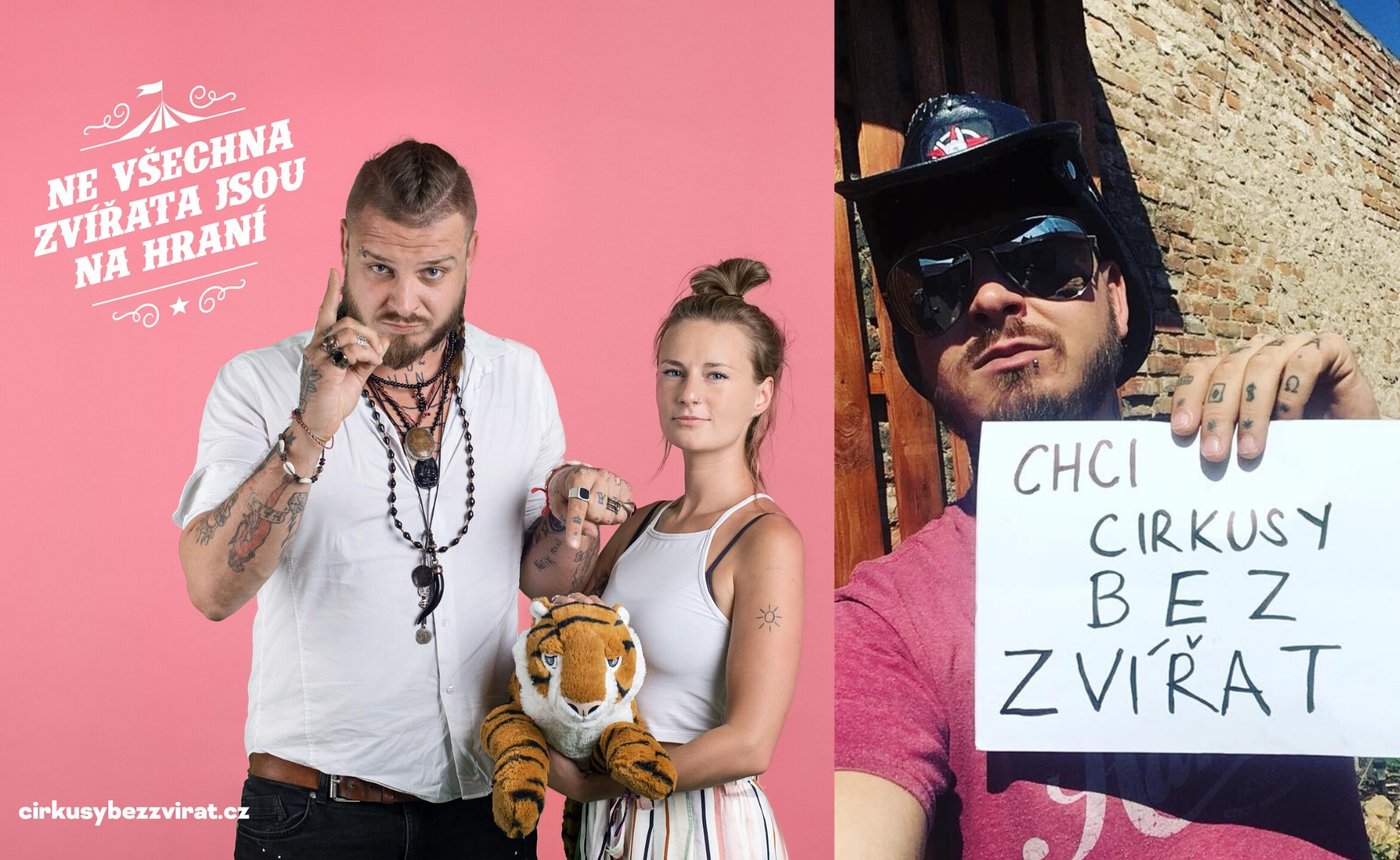 Za práva zvířat v cirkusech se postavila i řada celebrit. Foto: Sociální sítě Svobody zvířat