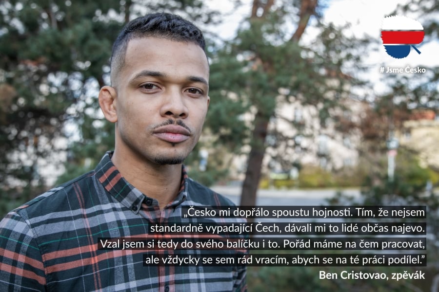 Ben Cristovao pro kampaň #JsmeČesko. Zdroj: HateFree Culture