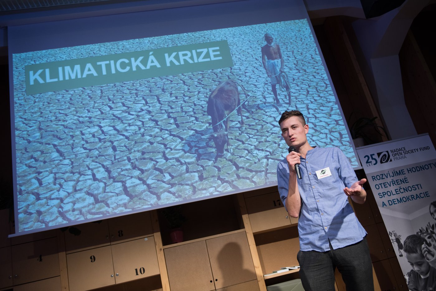 Josef Patočka o Klimakempu. Foto: Petr Novák, BEEHOUSE