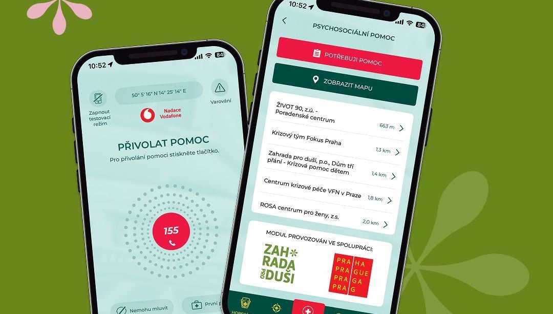 Aplikace Záchranka nabízí v Praze pomoc při duševních obtížích, zapojily se ŽIVOT 90, Fokus nebo Bílý kruh bezpečí