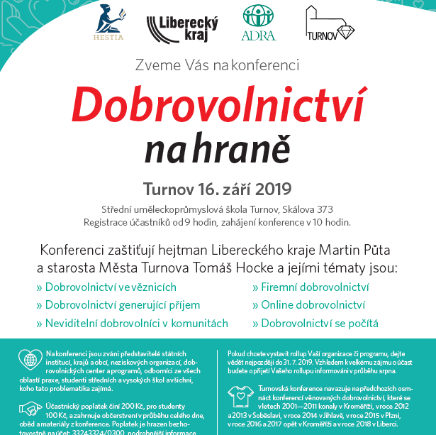 Konference Dobrovolnictví na hraně představí nové formy dobrovolnictví