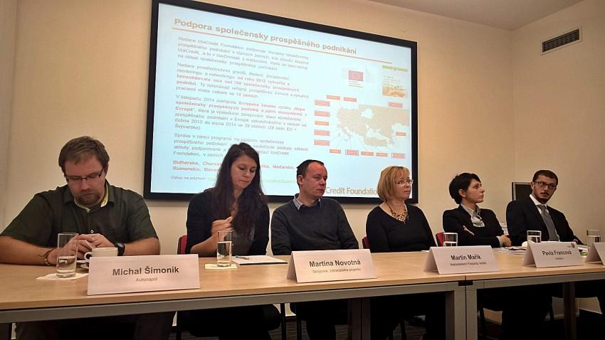 Prezentace grantového programu „Lepší byznys“ na podporu sociálních podniků, které podpořila nadace UniCredit. Foto: UniCredit Bank