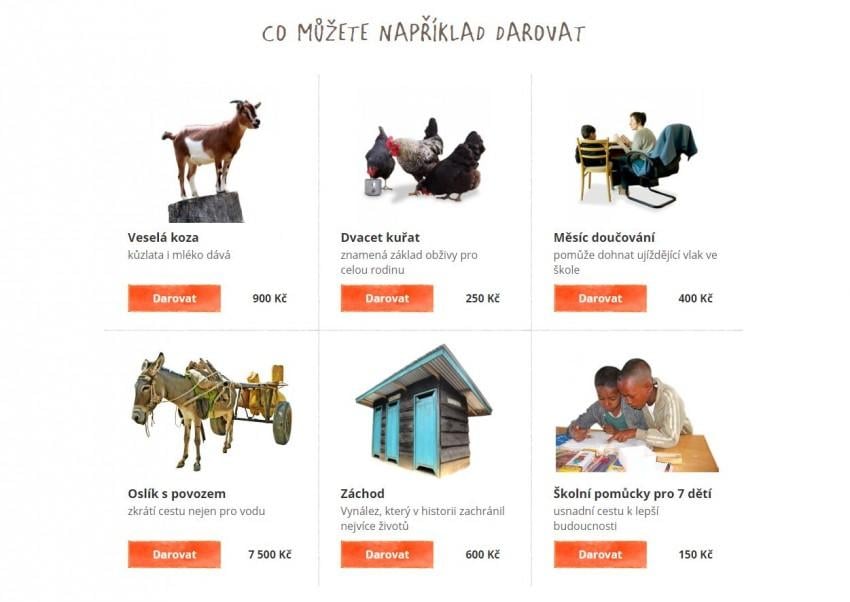 Kdy naposledy od vás někdo dostal záchodky a nebo dvacet kuřat? Foto: Člověk v tísni