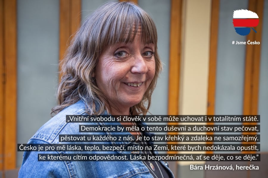 Bára Hrzánová pro kampaň #JsmeČesko. Zdroj: HateFree Culture